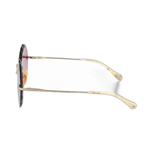 Round Scalloped Frame Sunglasses