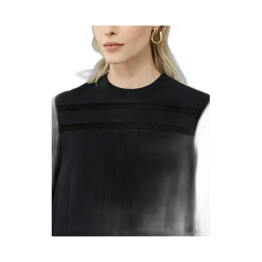 Ruffled Logo Embroidered Dress