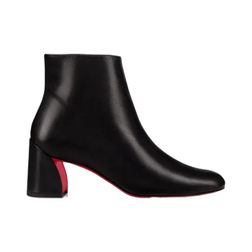 55Mm Block-Heel Leather Boots