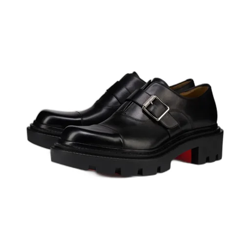 Buckle-Fastening Leather Shoes
