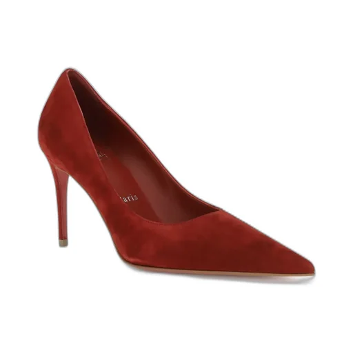 85Mm Leather Heeled Pumps