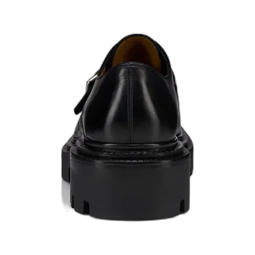 Buckle-Fastening Leather Shoes