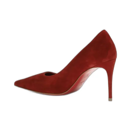 85Mm Leather Heeled Pumps