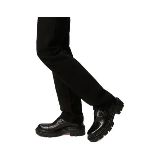 Buckle-Fastening Leather Shoes