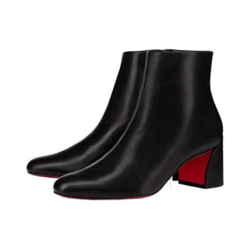 55Mm Block-Heel Leather Boots