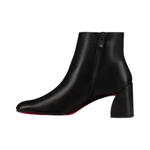 55Mm Block-Heel Leather Boots