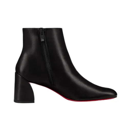 55Mm Block-Heel Leather Boots