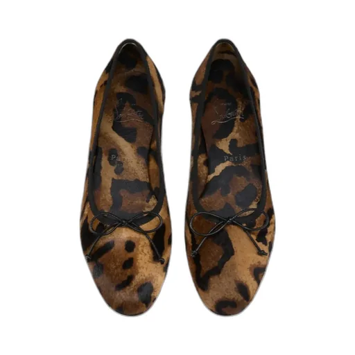 Leopard-Pattern Flat Shoes