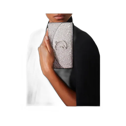 Logo Crystal Chain Shoulder Bag