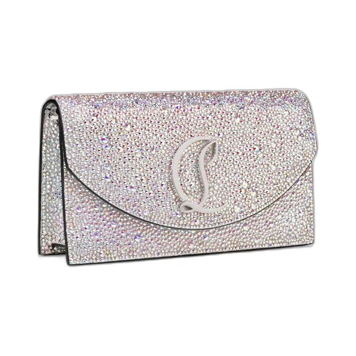 Logo Crystal Chain Shoulder Bag