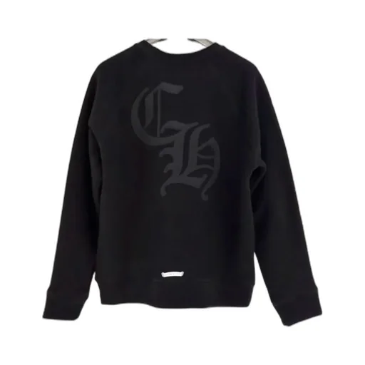 Logo Patch Leather Sweatshirt