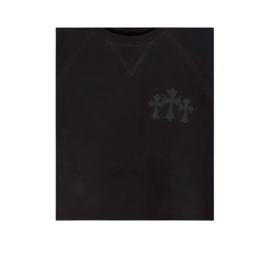 Logo Patch Leather Sweatshirt