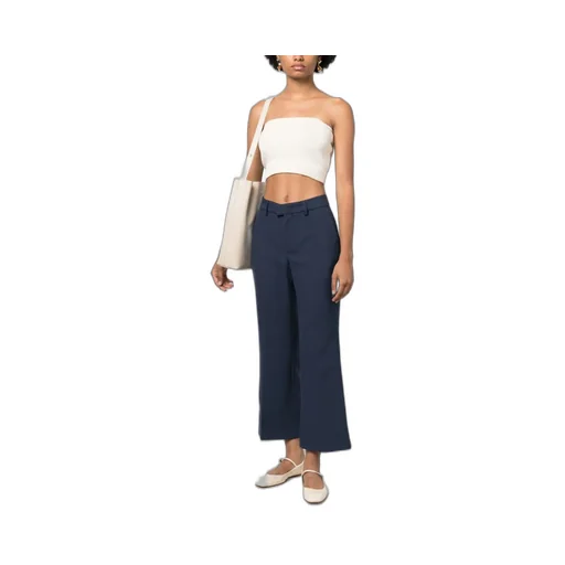 Wide-Leg Cropped Trousers