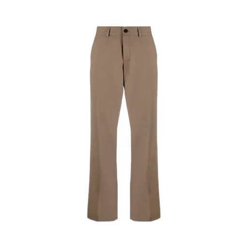 Straight-Leg Mid-Rise Trousers