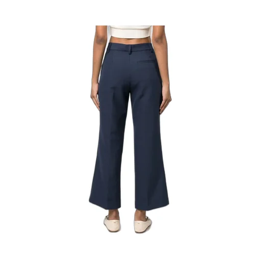 Wide-Leg Cropped Trousers