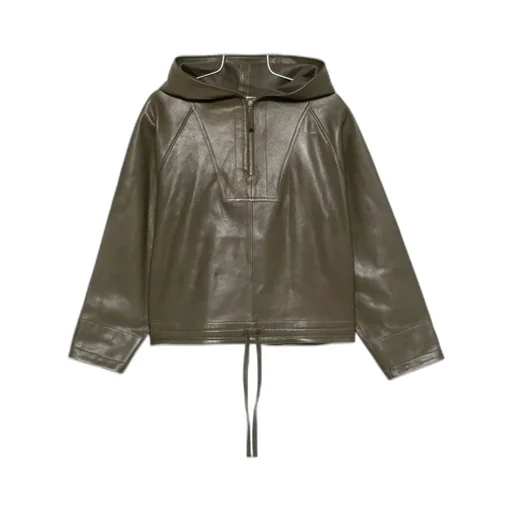 Hooded Leather Jacket
