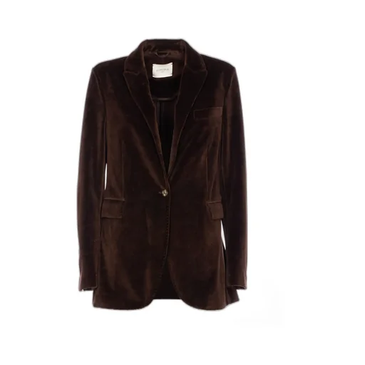 Velvet Single-Breasted Jacket