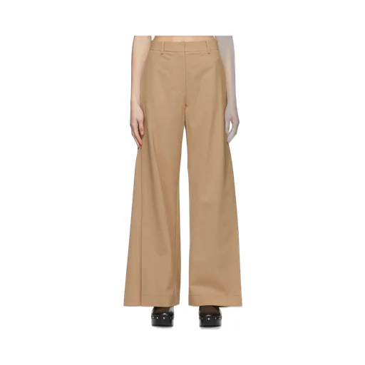 Mid-Waist Polyester Plain Casual Pants