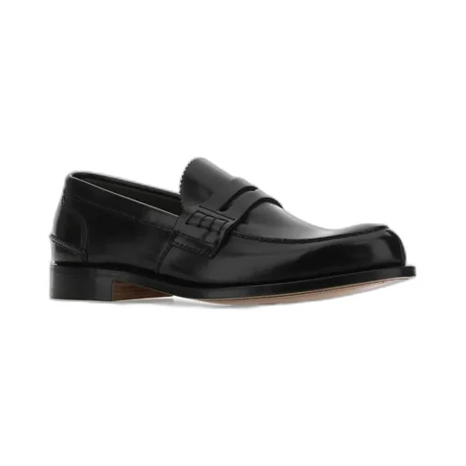 Penny-Slot Round Toe Loafers