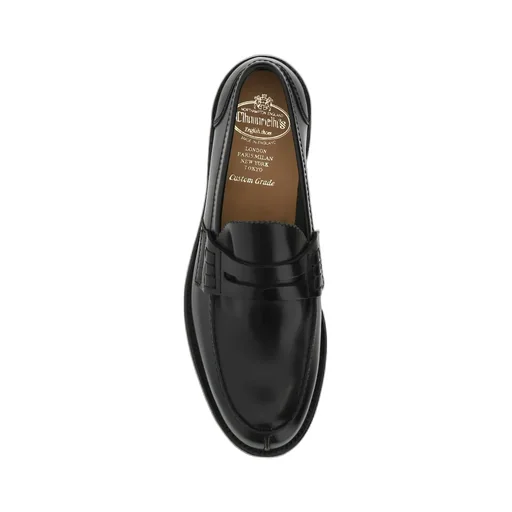 Penny-Slot Round Toe Loafers