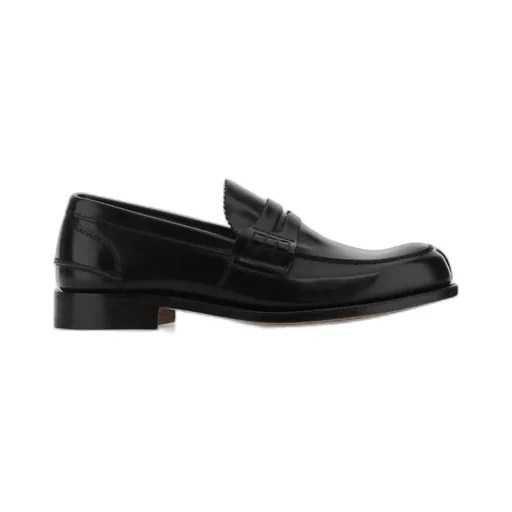 Penny-Slot Round Toe Loafers