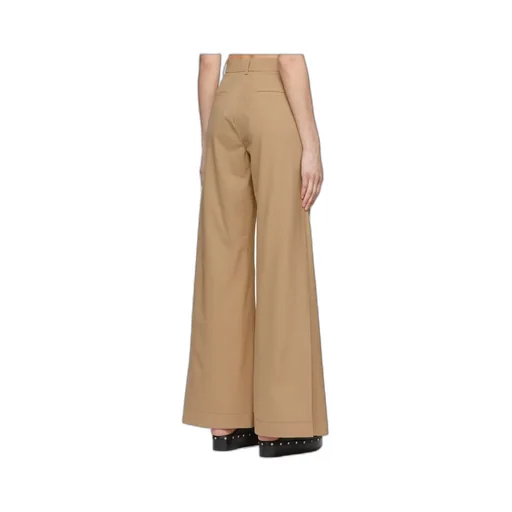 Mid-Waist Polyester Plain Casual Pants