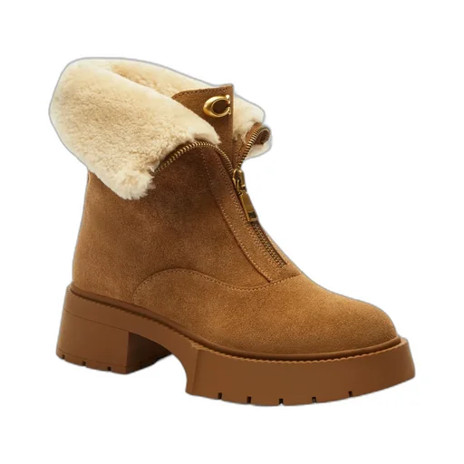 Zip Shearling Trainers