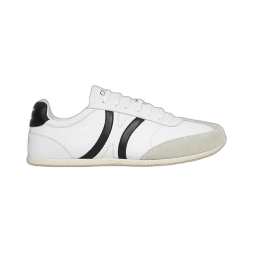 Jogger Low Lace-Up Sneaker With Triomphe Signature In Calfskin And Suede Calfskin