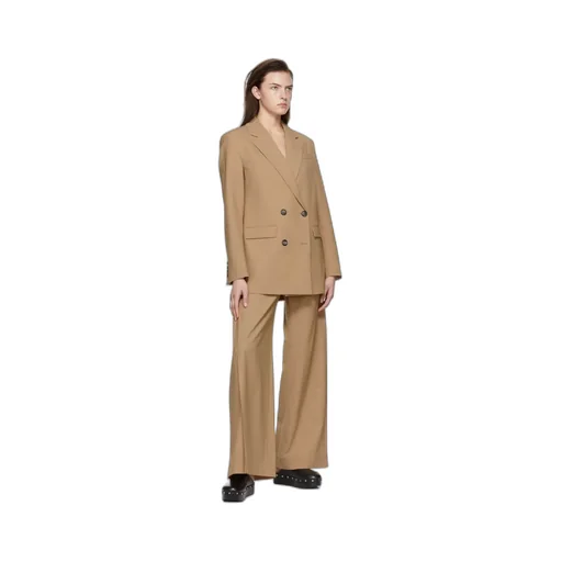 Mid-Waist Polyester Plain Casual Pants