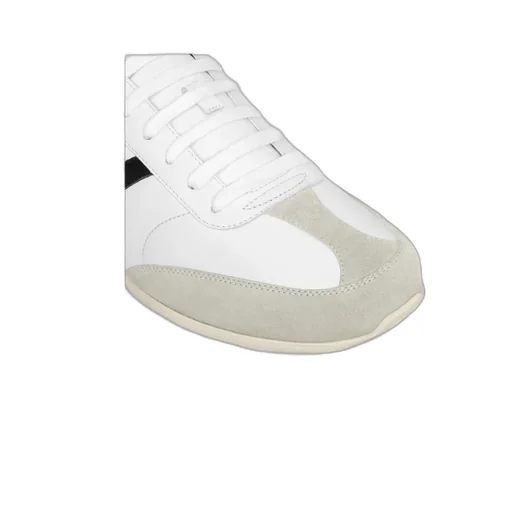 Jogger Low Lace-Up Sneaker With Triomphe Signature In Calfskin And Suede Calfskin