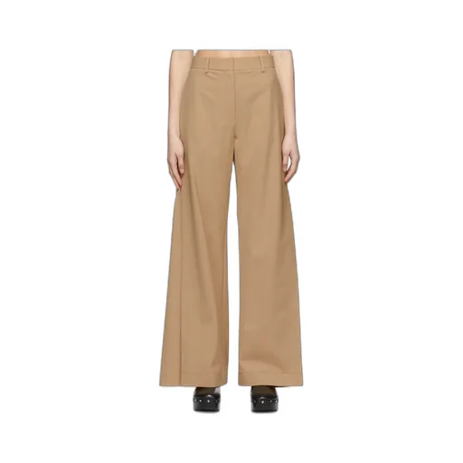 Mid-Waist Polyester Plain Casual Pants