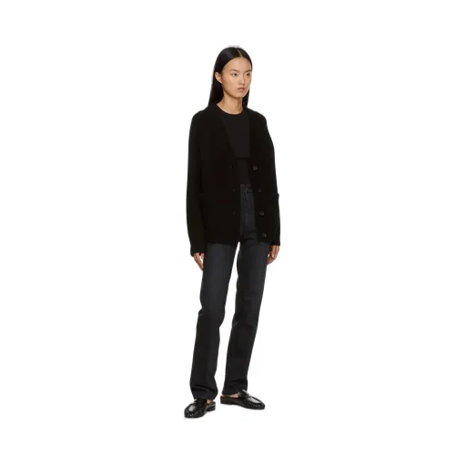 Logo High-Waisted Straight Jeans