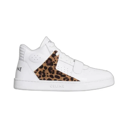 Ct-02 Trainer Mid Sneaker With Scratch In Calfskin & Leopard Printed Suede Calfskin