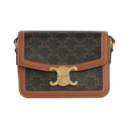 Teen Triomphe Bag In Triomphe Canvas And Calfskin