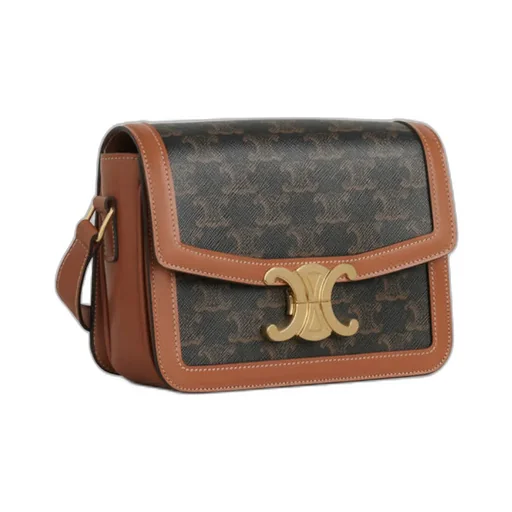 Teen Triomphe Bag In Triomphe Canvas And Calfskin