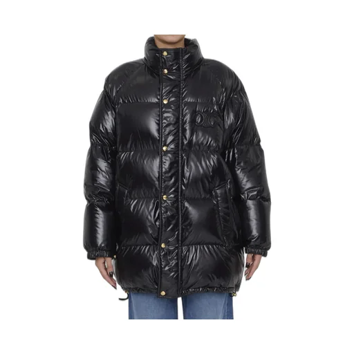 Long Triomphe Down Jacket In Lightweight Nylon