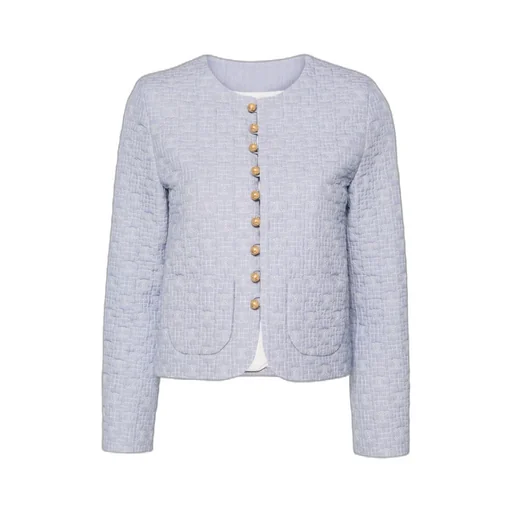 Triomphe Boutis Chelsea Jacket In Striped Cotton