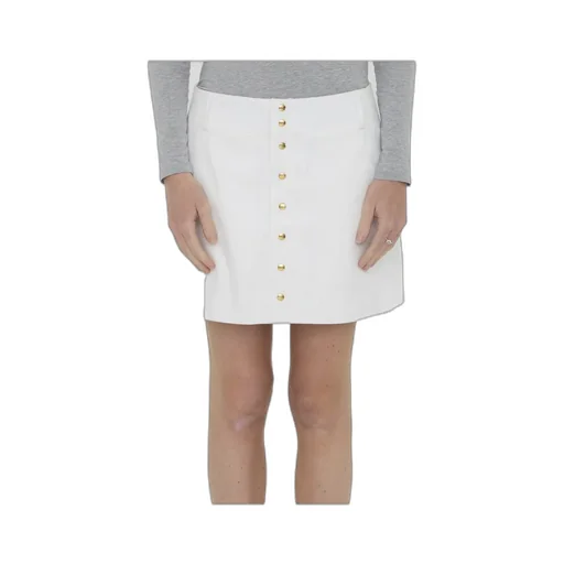 Trapeze Mini Skirt In Cotton Twill