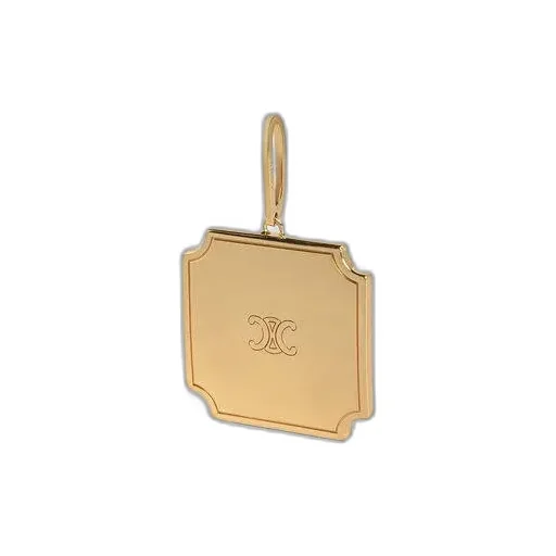 Separables Triomphe Plate Pendant In Brass With Gold Finish