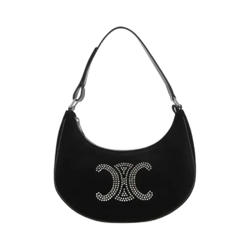 Logo Zipper Shoulder Bag