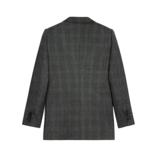 Long Jacket In Prince Of Wales Check Flannel