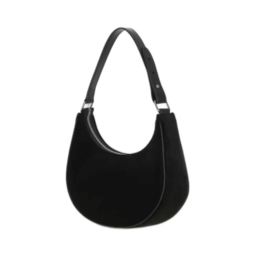 Logo Zipper Shoulder Bag