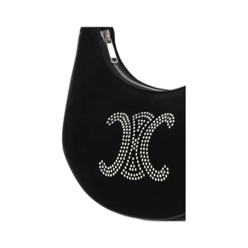 Logo Zipper Shoulder Bag