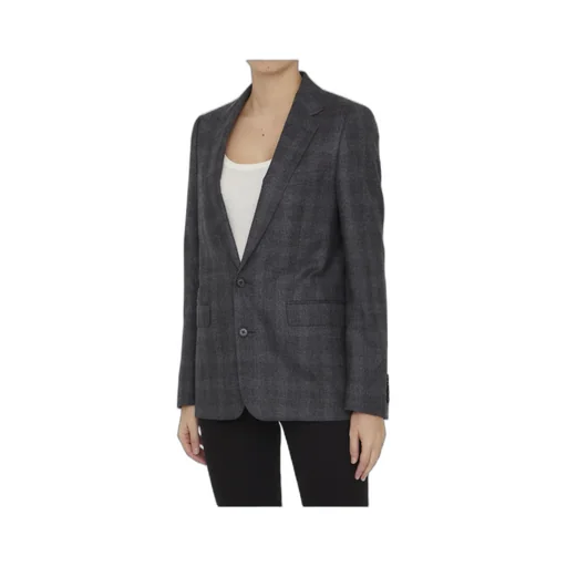 Long Jacket In Prince Of Wales Check Flannel