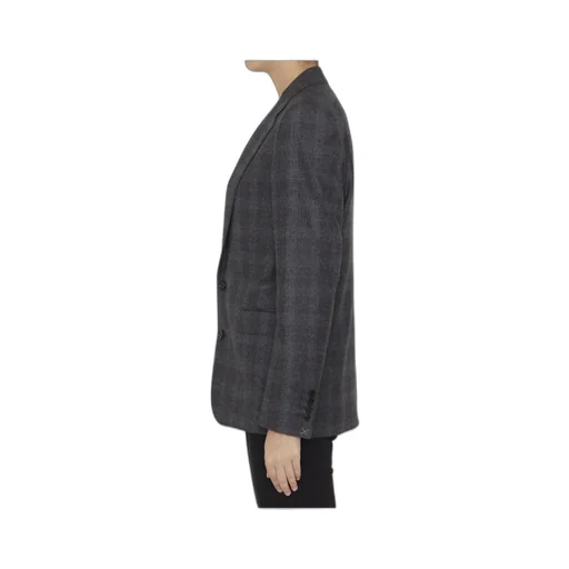 Long Jacket In Prince Of Wales Check Flannel