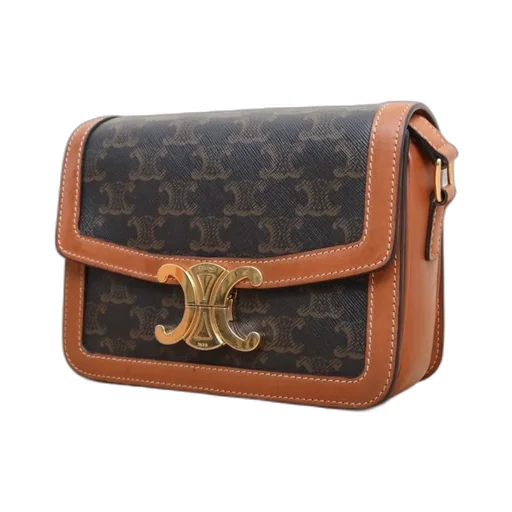 Teen Triomphe Bag In Triomphe Canvas And Calfskin