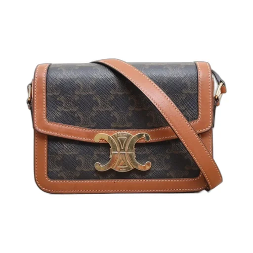 Teen Triomphe Bag In Triomphe Canvas And Calfskin