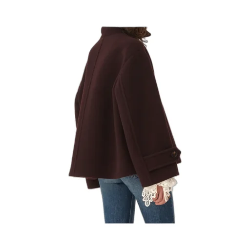Double-Breasted Oversized Short Coat