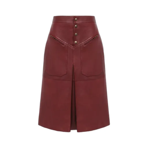 Knee-Length Skirt In Leather