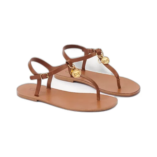 Leather Charm Sandals